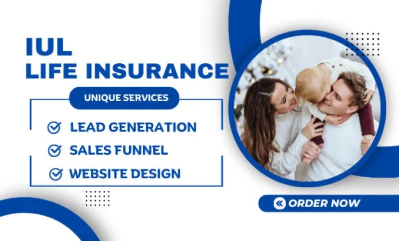 I will create an insurance website for life insurance, IUL website, life insurance leads, and Facebook ads