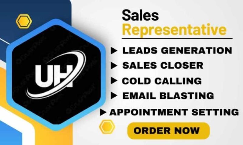 I will be your lead generation sales closer cold calling email blasting, appointment
