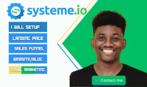 I will build systeme io sales funnel, systeme io landing page, systeme io website