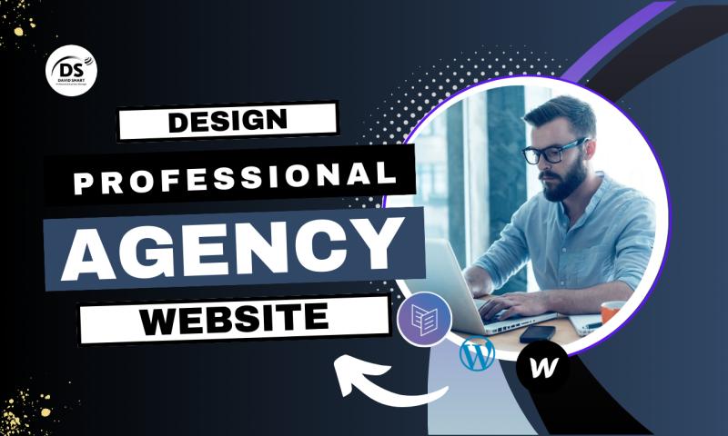I will design a modern digital marketing agency landing page and website