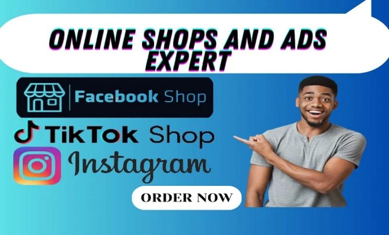 set up tik tok shop facebook shop instagram shop tiktok shop manager tik tok ads