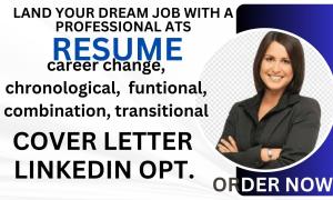I will create chronological, functional, combination or transitional resume