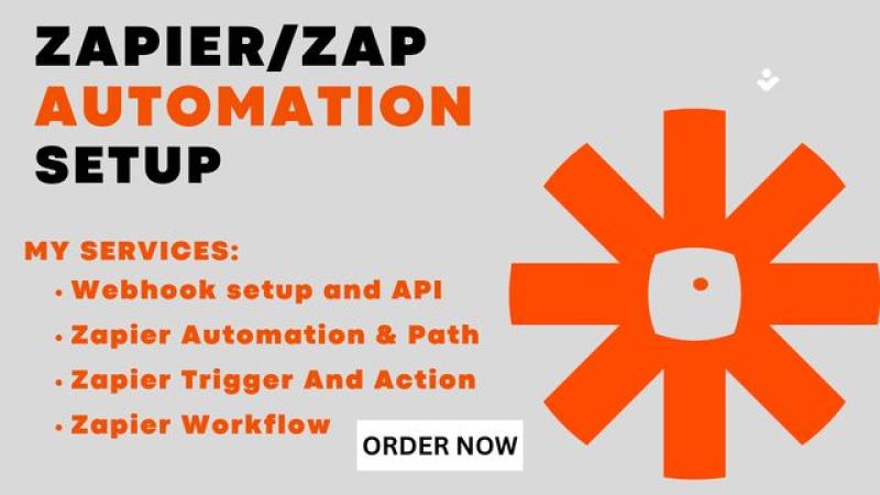 I will setup zapier zap integromat webhook automation and workflow integration API