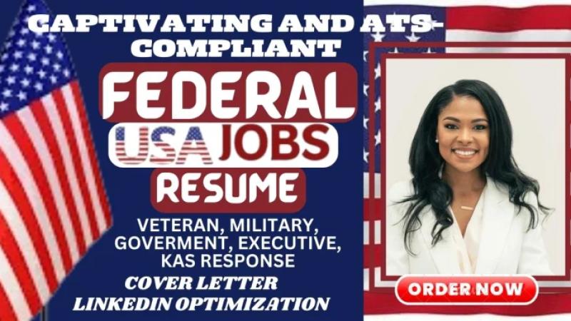 I will write a Federal Resume, USAJOBS, Veteran, Military, Government