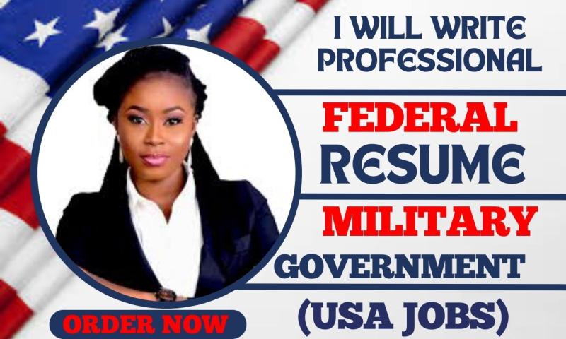 I will write federal resume, USA job, ksas, military, veteran, canada resume writing