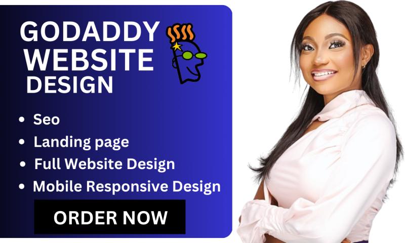 I will GoDaddy website design, GoDaddy website redesign, GoDaddy