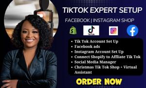 I will manage tiktok shop, instagram shop for wix website shopify sales connect tiktok