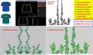 I will make embroidery print pattern for you