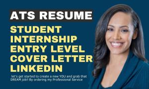 I will create your student, internship, entry level resume and cover letter