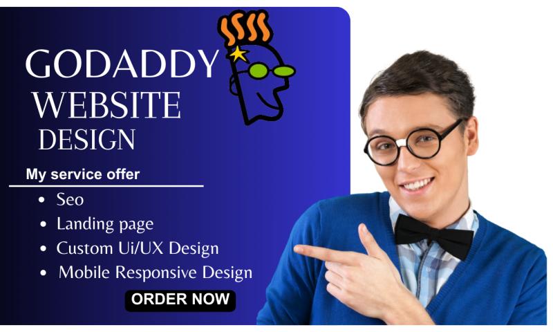I will GoDaddy website design, GoDaddy website redesign, GoDaddy