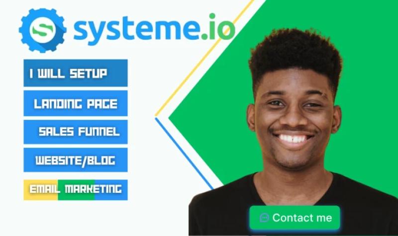 I will build Systeme IO sales funnel, Systeme IO landing page, Systeme IO website