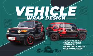 I will create a stunning car, van, or vehicle wrap design