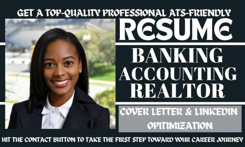 I will create executive banking, accounting, finance, marketing, realtor resume