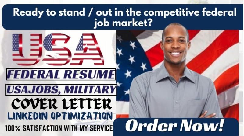 I will write professional federal resumes, USA jobs, ksas, military and veteran resume