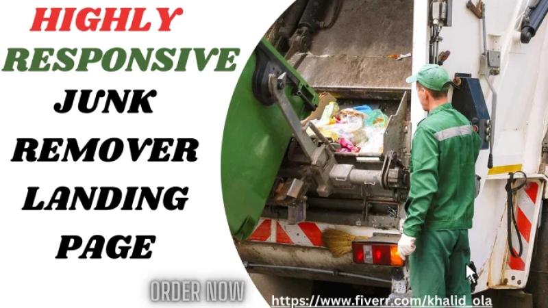 I will build responsive junk remover landing page, handyman, tree remover, hauling