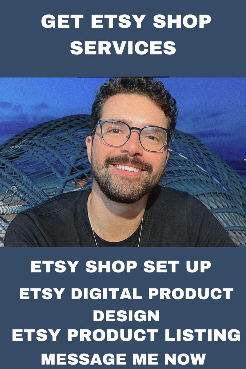 I will do Etsy store creation, Etsy shop set up, Etsy digital products design, Etsy SEO
