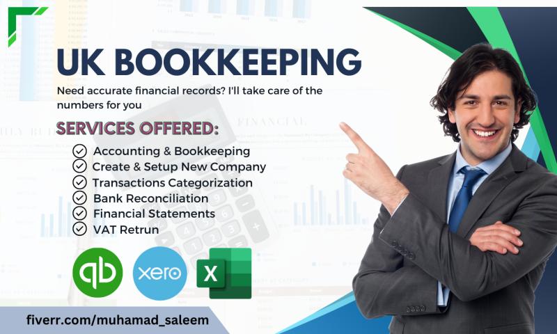 I will do UK bookkeeping and accounting using quickbooks online, xero