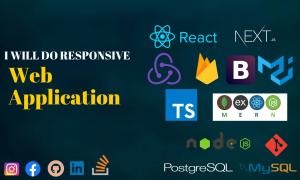I will do web applications in react js and next js