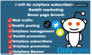 I will do OnlyFans Management, Page Growth, Reddit Marketing, and Adult Web Link Promotion