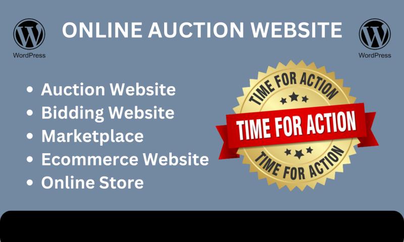I will build a professional auction, bidding, ecommerce marketplace wordpress website