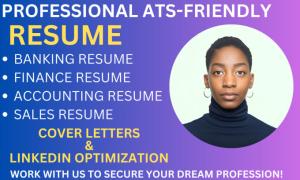 I will craft a professional banking, finance, accounting resume and cover letter