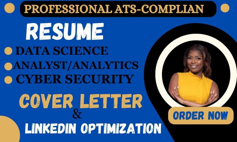 I will write data science resume, data analyst, data analytics and resume writing