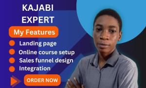 I will be your kajabi, kajabi sales funnel, kajabi expert, clickfunnels expert, ghl