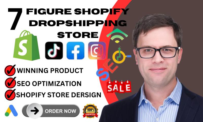 I will build a high converting Shopify dropshipping store, Shopify website design