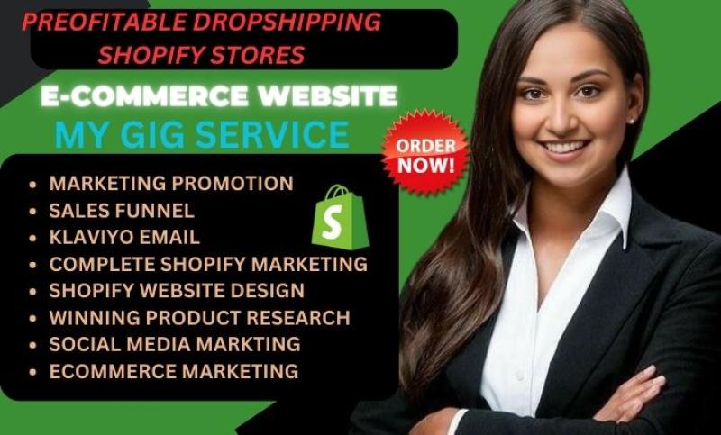 I will build ecommerce website shopify design and automate