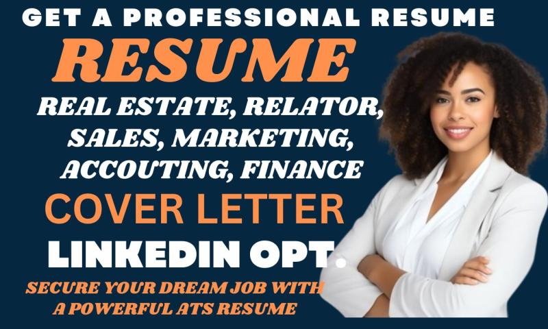 I will write your real estate resume, investment resume, project management and ceo