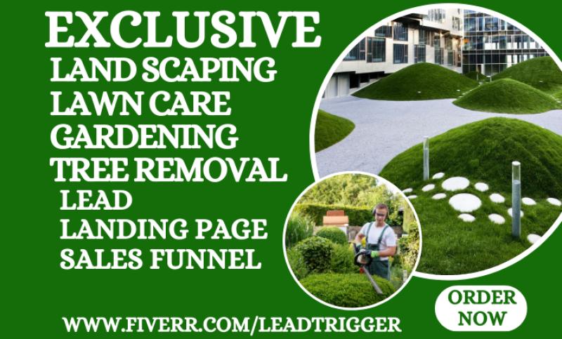 Generate Landscaping, Lawn Care, Gardening, Tree Removal, Pest Control Leads Website