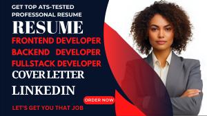 I Will Write Professional Resume for Frontend, Backend, Full Stack Developer Engineer