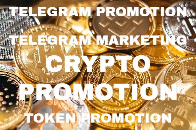 I will offer crypto marketing promotion, telegram boost and website promotion