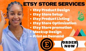 I will do etsy shop setup etsy digital product etsy seo and etsy listing
