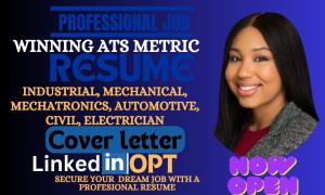 I will write mechatronics, engineering, IT, automotive, technical and industrial resume