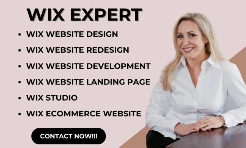 I will build wix website wix website design wix website studio wix website development