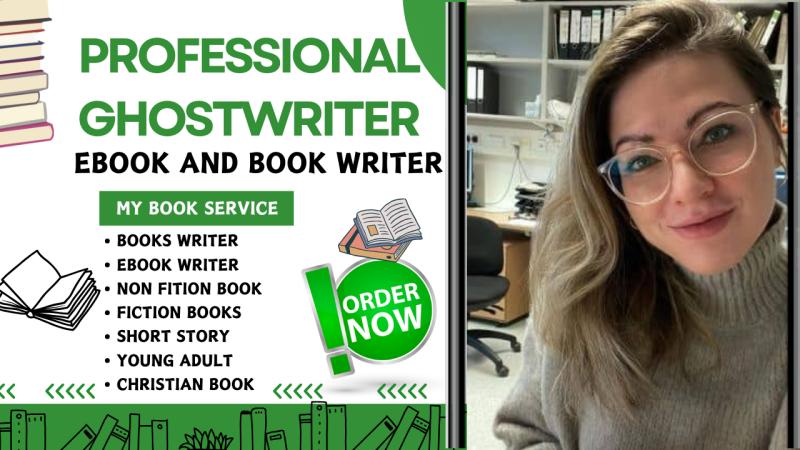 I will be your ghostwriter ebook ghostwriter, book writer, christian book short story