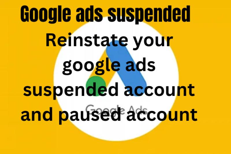I will successfully reactivate your suspended google ads account