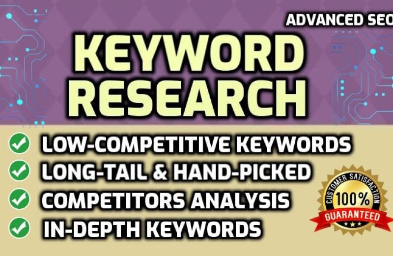 I will advance SEO keyword research with longtail and competitor analysis