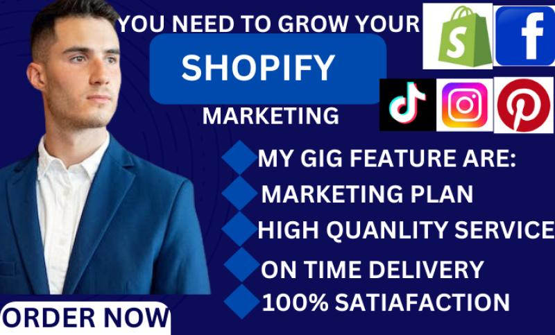 I will boost complete Shopify marketing, Shopify store manager, and Shopify sale