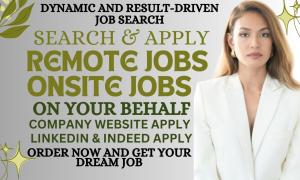 I will search and apply jobs with remote jobs option, tailored cv, and cover letter