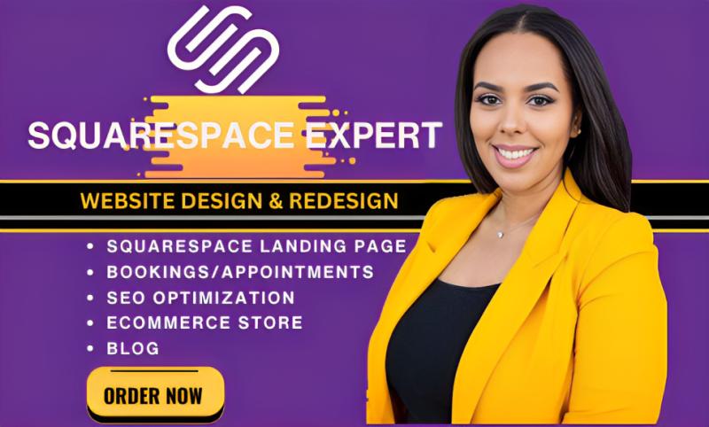 I will create a stunning Squarespace website design for you