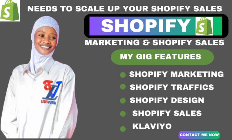 I will increase Shopify marketing, Shopify sales, Shopify promotion to boost sales funnel