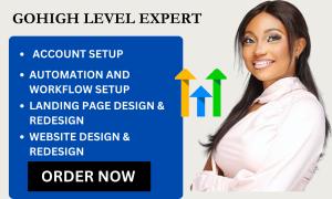 I will gohighlevel sales funnel gohighlevel landing page go high level website expert