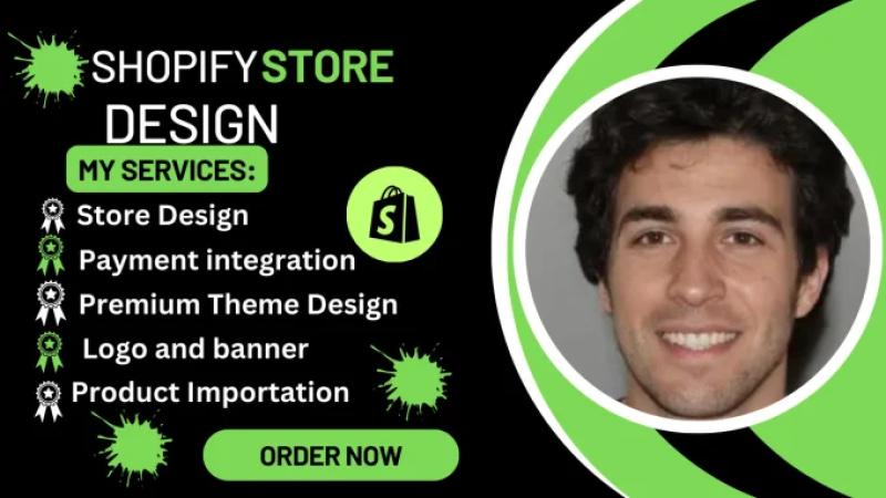 I will do shopify website design shopify dropshipping store design shopify redesign