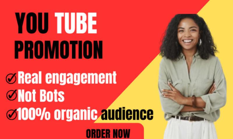 I will do organic YouTube promotion to gain massive traffic