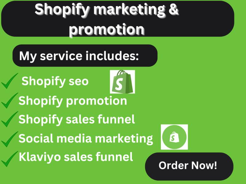 I will do shopify marketing, shopify promotion to increase shopify traffic and sales