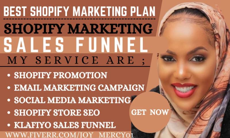 I will do complete Shopify marketing, website promotion, Shopify sales for your Shopify store