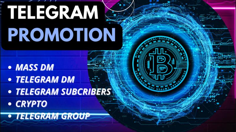 I will grow crypto telegram promotion, crypto telegram marketing, telegram promotion