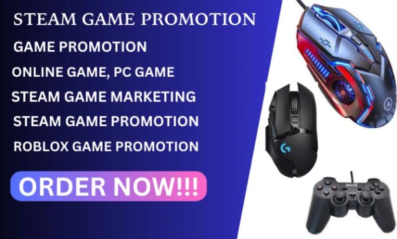 I will do organic steam game promotion, youtube gaming, PC game, online game virally